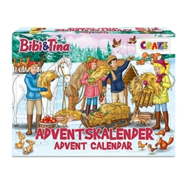 CRAZE Adventskalender BIBI & Tina Weihnachtskalender B&T für Mädchen Spielzeugkalender 2021 Kreative Inhalte, Tolle Überraschungen 24676 - 1