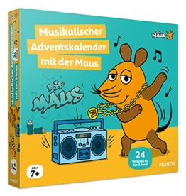 FRANZIS 67270 - Maus Musikalischer Adventskalender, 24 Boxen für die Adventszeit rund um das Thema Musik, empfohlen ab 7 Jahren - 1